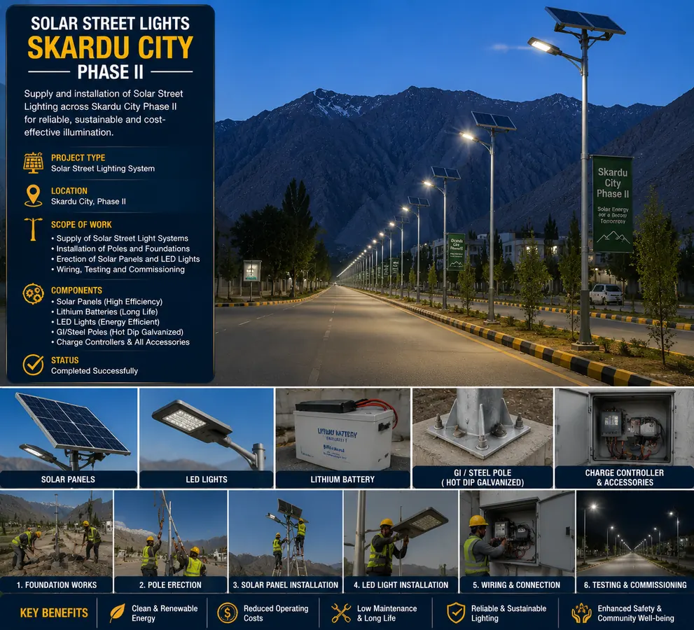 Solar Street Lights — Skardu City Phase II